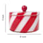 Red & White Glass Container, 5"