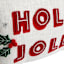 Holly Jolly Embroidered Textured Throw Pillow with Pom-Poms, 14x20