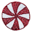 Set of 4 Peppermint Beaded Coasters, 4"