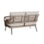 Paloma Taupe Patio Loveseat Wicker with Sand Cushions
