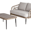 Paloma Taupe Patio Loveseat Wicker with Sand Cushions