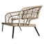 Paloma Taupe Patio Loveseat Wicker with Sand Cushions