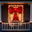 Lighted Hanging Red Bow Christmas Inflatable, 4.5'