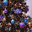 (B8) Pre-Lit LED Black Fir Tree, 7'