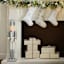 20" White Velvet Monogram Stocking, R