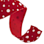 2.5" Red & White Dot Ribbon, 8yd
