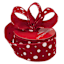 2.5" Red & White Dot Ribbon, 8yd