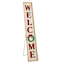Homespun Red Christmas Welcome Leaner, 60'