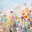 Floral Blooms Canvas  Wall Art, 40x20