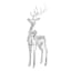 LED Disco Reindeer, 5'