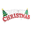 LED Twinkle Merry Christmas Sign, 5' Wide