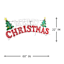 LED Twinkle Merry Christmas Sign, 5' Wide