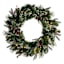 Pre-Lit Snowy Berries Wreath, 24"