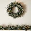 Pre-Lit Snowy Berries Wreath, 24"