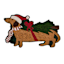Dog with Tree Shaped Coir Mat, 18x30