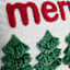 Merry Christmas Embroidered Throw Pillow with Trees, 18"