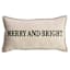 Merry & Bright Embroidered Throw Pillow, 14x22