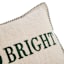 Merry & Bright Embroidered Throw Pillow, 14x22