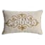 Beaded Merry Christmas Oblong Throw Pillow,14x22
