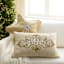 Beaded Merry Christmas Oblong Throw Pillow,14x22