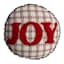 Joy Embroidered Round Throw Pillow, 18"