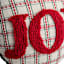Joy Embroidered Round Throw Pillow, 18"