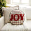 Joy Embroidered Round Throw Pillow, 18"