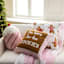 Gingerbread Lane Printed Plush Throw Pillow, 18"