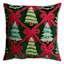 Christmas Tree & Ribbon Throw Pillow, 18"