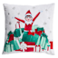 Elf with Present Embroidered Throw Pillow, 18"