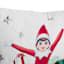 Elf with Present Embroidered Throw Pillow, 18"