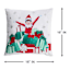 Elf with Present Embroidered Throw Pillow, 18"