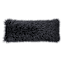 Found & Fable Dark Grey Mongolian Faux Fur Throw Pillow, 14x36
