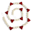 Red & White Heart Felt Garland, 72"