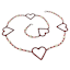 Red Beaded Heart Garland, 72"