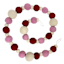 Red & Pink Felt Garland, 72"