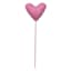 Pink Felt Beaded Heart Pick, 14"