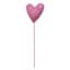Pink Felt Beaded Heart Pick, 14"