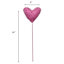 Pink Felt Beaded Heart Pick, 14"
