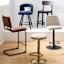 Providence Bailey Adjustable Swivel Barstool, Gold