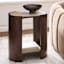 Bronze Ceramic Pedestal Bowl with Handles, 3.9x10.6