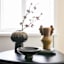 Bronze Ceramic Pedestal Bowl with Handles, 3.9x10.6