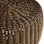 Wicker Woven Outdoor Ottoman, Espresso Natural