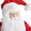 Porcelain Head Santa with Bell, 36"