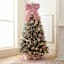 4-Count Pink Flocked Ornaments, 3.9"