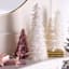 White & Gold Feather Cone Tree, 18"