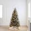 (B18) Snowy Dot Glittered Blue Spruce Christmas Tree, 7.5'