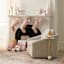 Loren Swivel Accent Chair, Stone