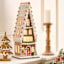 Gingerbread Lane 4-Story Iced LED Claydough Gingerbread House, 20"