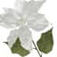 Snow White Poinsettia Stem, 22"